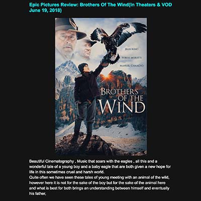 Epic Pictures Review: Brothers Of The Wind(In Theaters & VOD June 19, 2018)